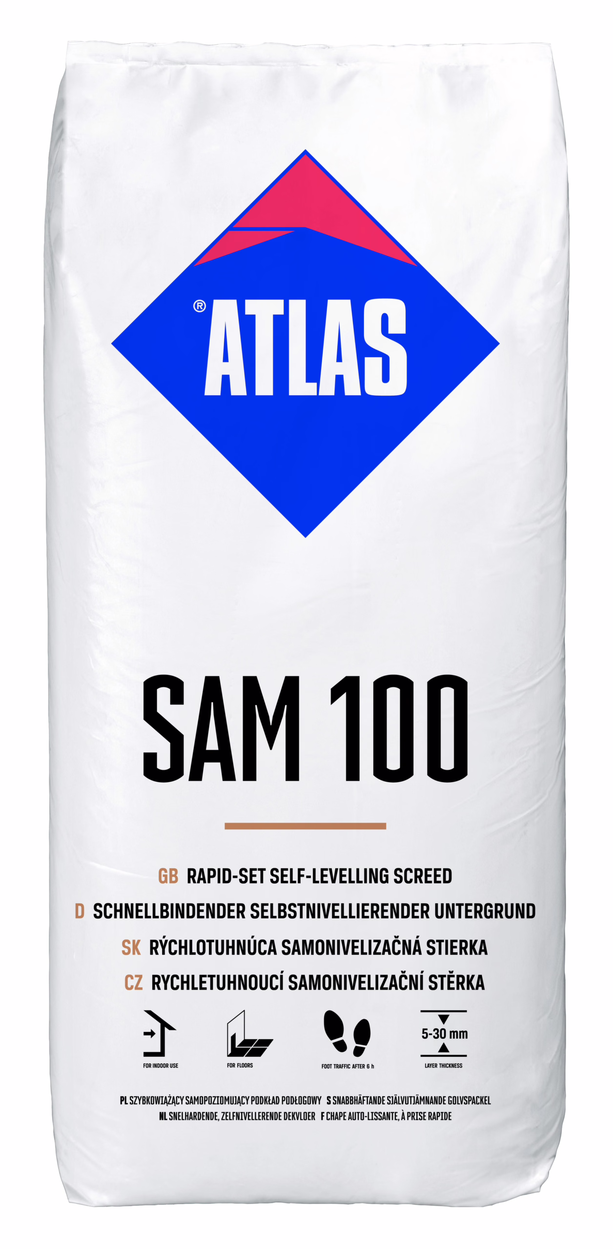 Atlas Sam 100 gipsgebonden egaline